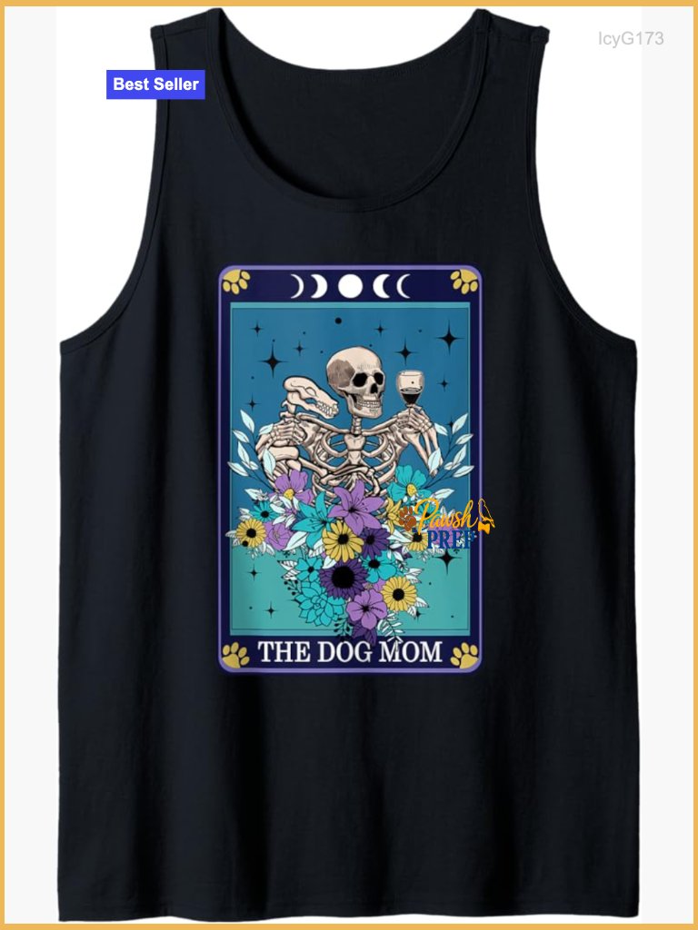 Dog Mom Halloween Tank Top, Sleeveless Cotton Tee, Lightweight Fit